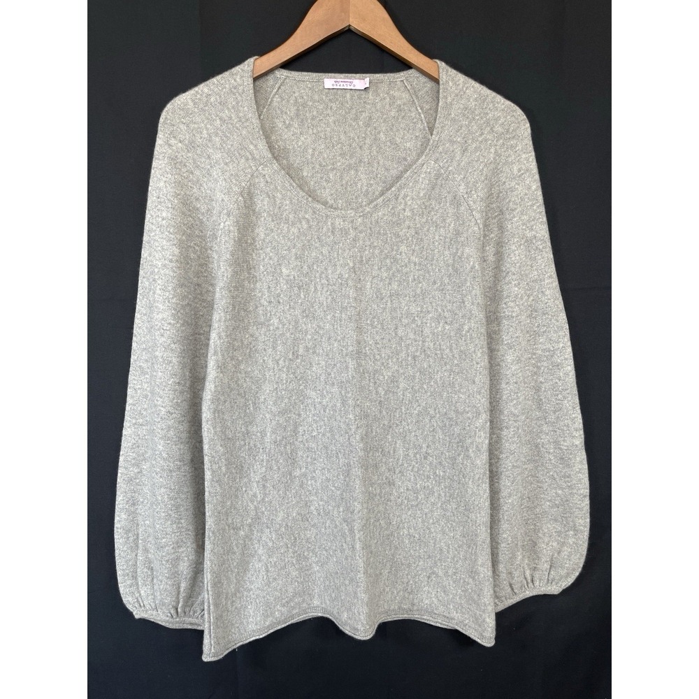 VTG Calypso Christiane Celle Womens 100% Cashmere Sweater Size L Gray QuieLuxury